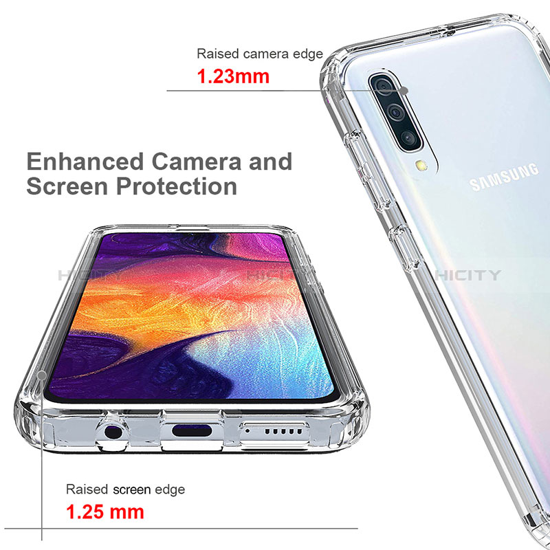 Funda Silicona Carcasa Ultrafina Transparente Goma Frontal y Trasera 360 Grados Gradiente para Samsung Galaxy A50