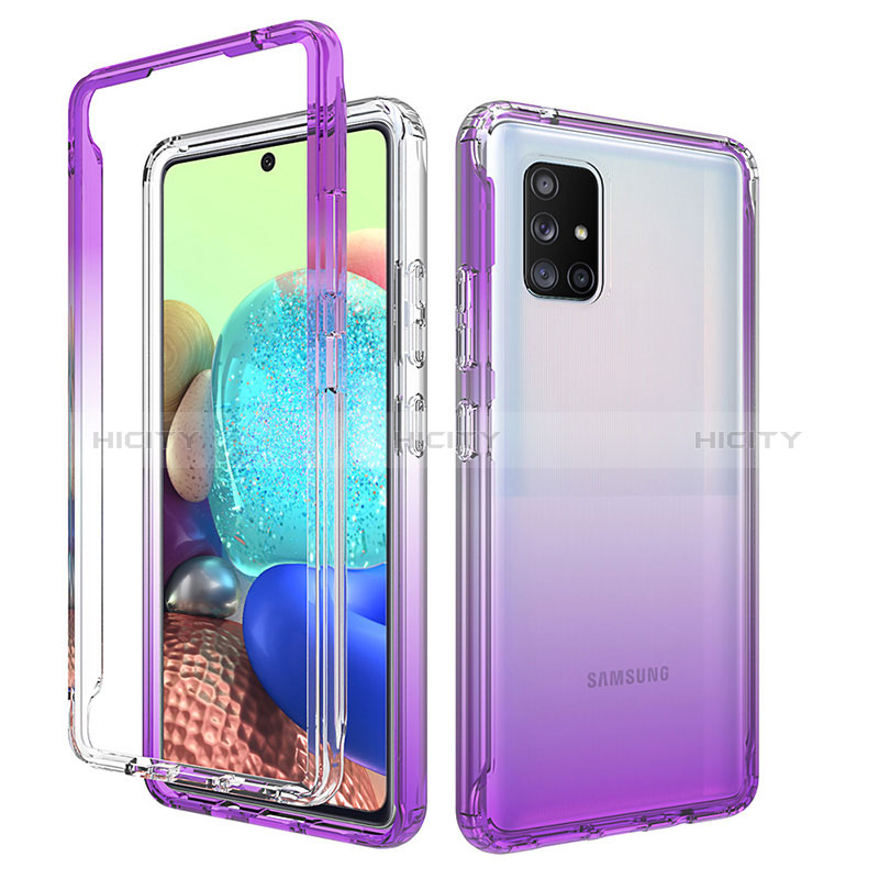 Funda Silicona Carcasa Ultrafina Transparente Goma Frontal y Trasera 360 Grados Gradiente para Samsung Galaxy A71 5G