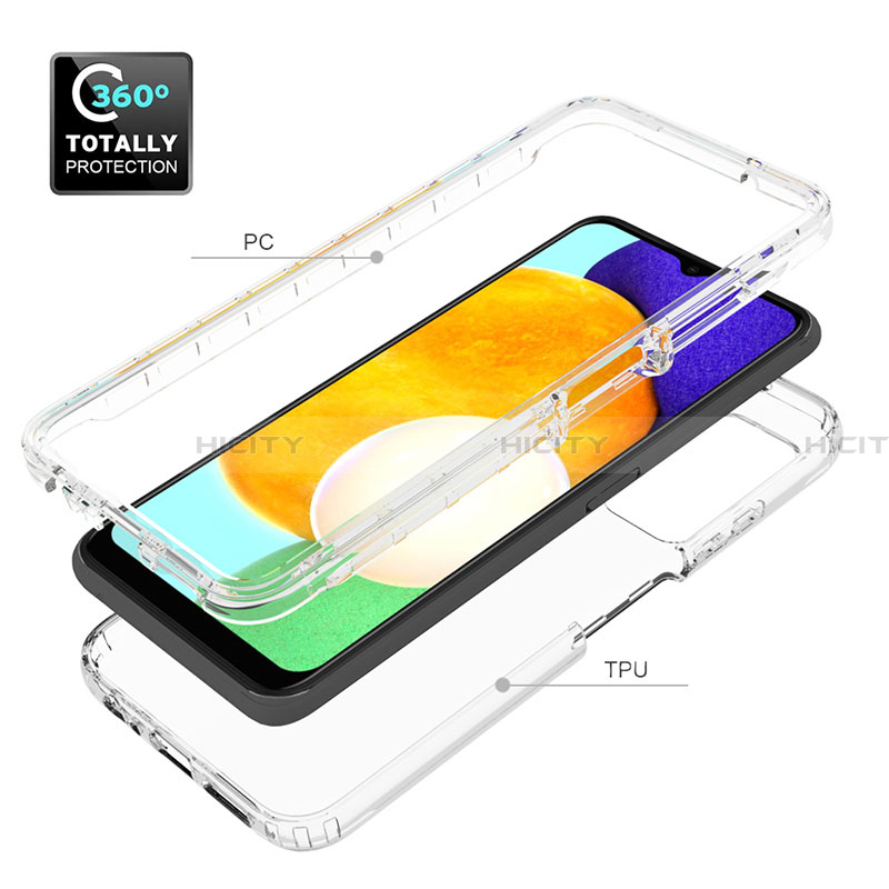 Funda Silicona Carcasa Ultrafina Transparente Goma Frontal y Trasera 360 Grados Gradiente para Samsung Galaxy F02S SM-E025F
