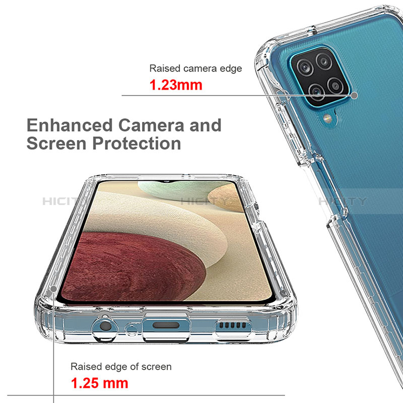 Funda Silicona Carcasa Ultrafina Transparente Goma Frontal y Trasera 360 Grados Gradiente para Samsung Galaxy F12