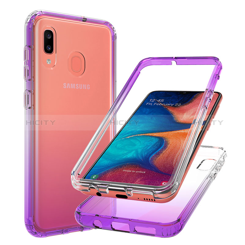 Funda Silicona Carcasa Ultrafina Transparente Goma Frontal y Trasera 360 Grados Gradiente para Samsung Galaxy M10S