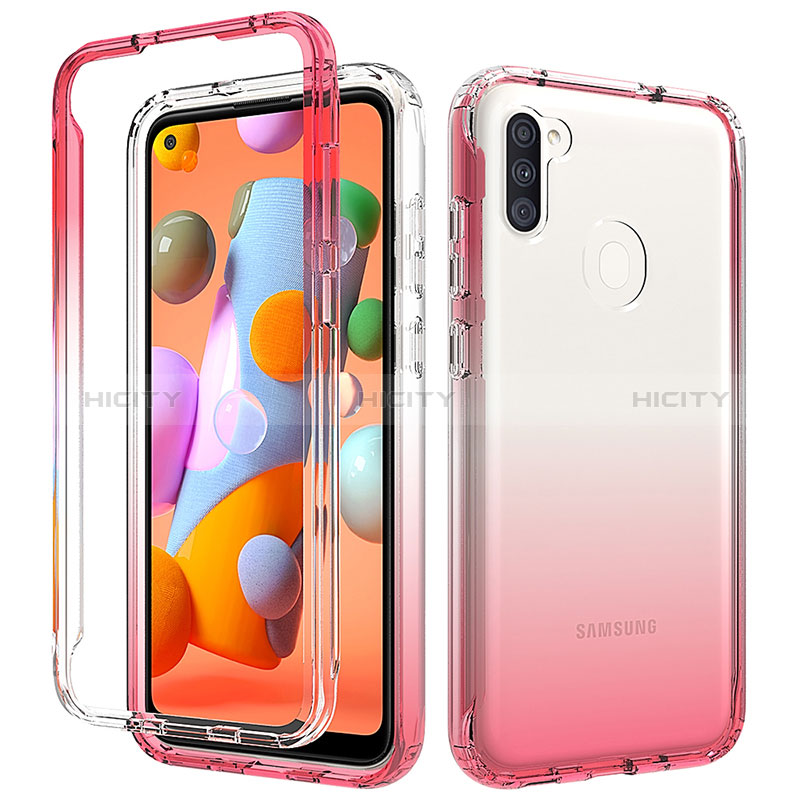 Funda Silicona Carcasa Ultrafina Transparente Goma Frontal y Trasera 360 Grados Gradiente para Samsung Galaxy M11