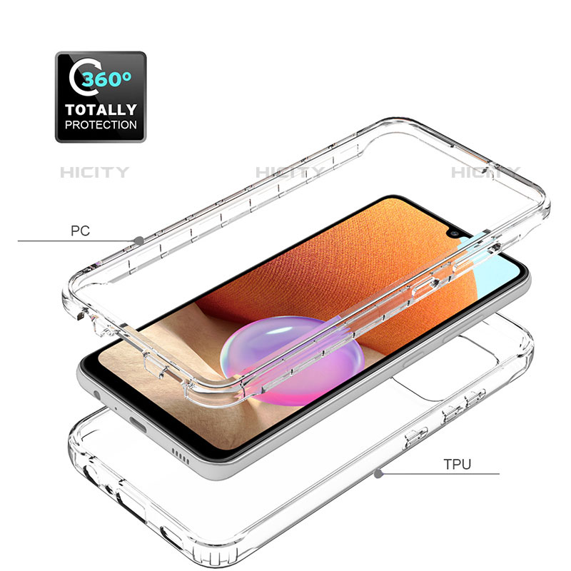 Funda Silicona Carcasa Ultrafina Transparente Goma Frontal y Trasera 360 Grados Gradiente para Samsung Galaxy M32 5G