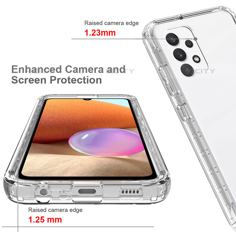 Funda Silicona Carcasa Ultrafina Transparente Goma Frontal y Trasera 360 Grados Gradiente para Samsung Galaxy M32 5G