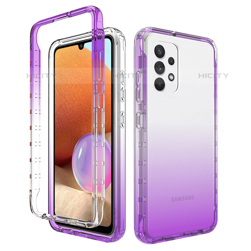 Funda Silicona Carcasa Ultrafina Transparente Goma Frontal y Trasera 360 Grados Gradiente para Samsung Galaxy M32 5G