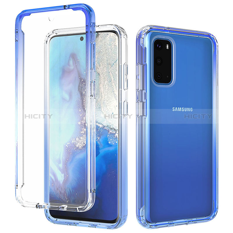 Funda Silicona Carcasa Ultrafina Transparente Goma Frontal y Trasera 360 Grados Gradiente para Samsung Galaxy S20 5G