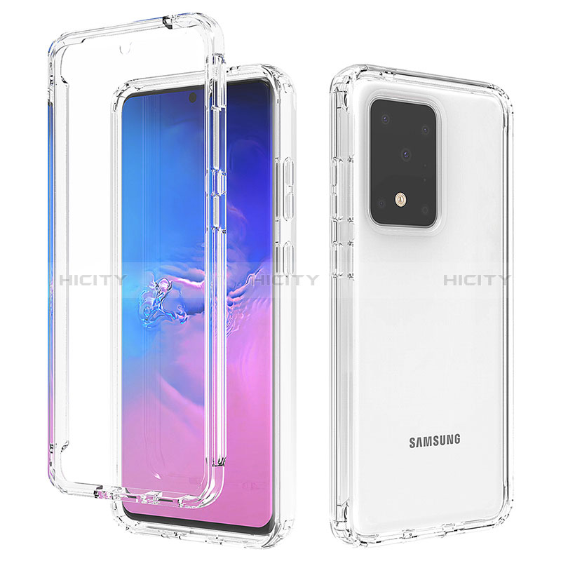 Funda Silicona Carcasa Ultrafina Transparente Goma Frontal y Trasera 360 Grados Gradiente para Samsung Galaxy S20 Ultra Claro