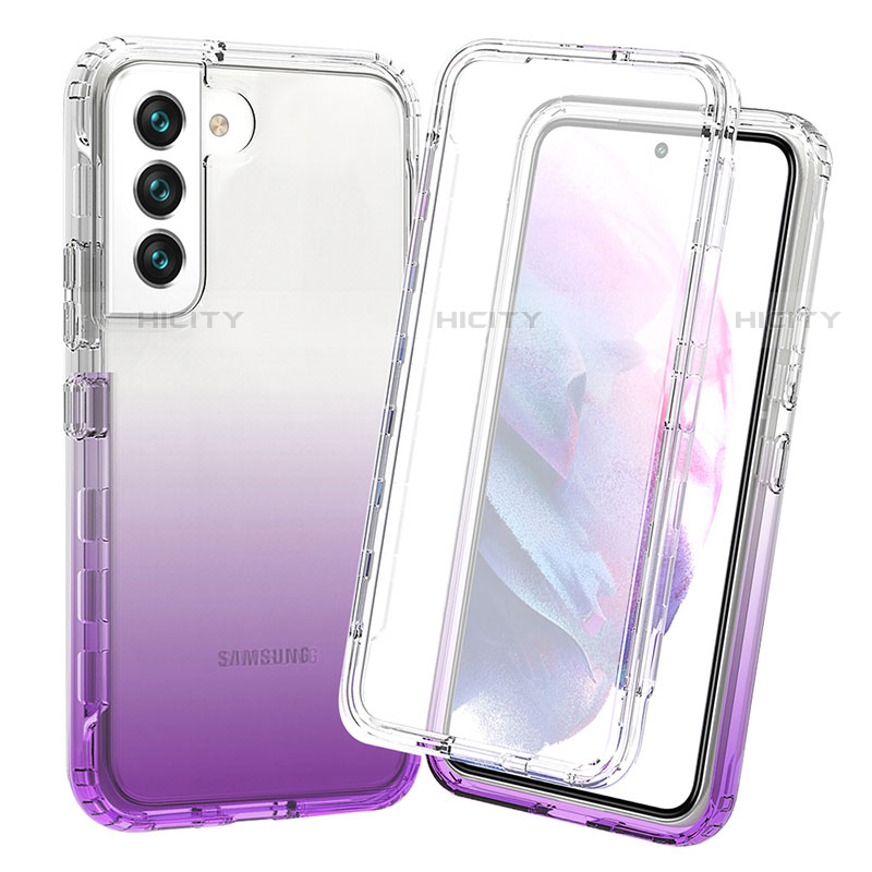 Funda Silicona Carcasa Ultrafina Transparente Goma Frontal y Trasera 360 Grados Gradiente para Samsung Galaxy S21 Plus 5G