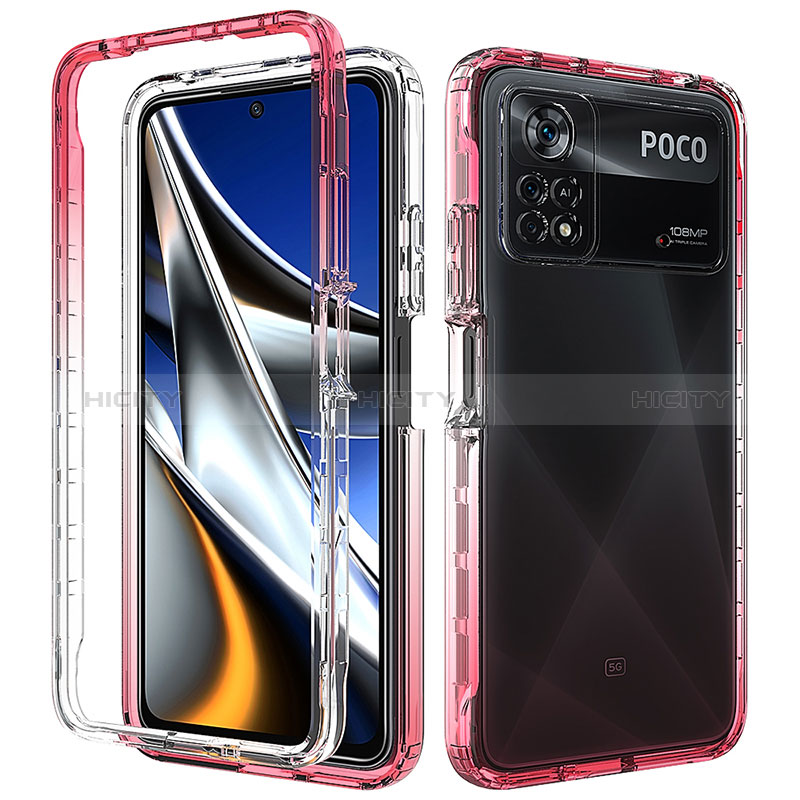 Funda Silicona Carcasa Ultrafina Transparente Goma Frontal y Trasera 360 Grados Gradiente para Xiaomi Poco X4 Pro 5G