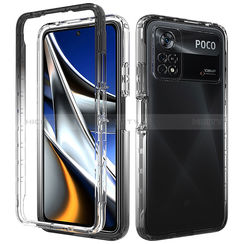 Funda Silicona Carcasa Ultrafina Transparente Goma Frontal y Trasera 360 Grados Gradiente para Xiaomi Poco X4 Pro 5G