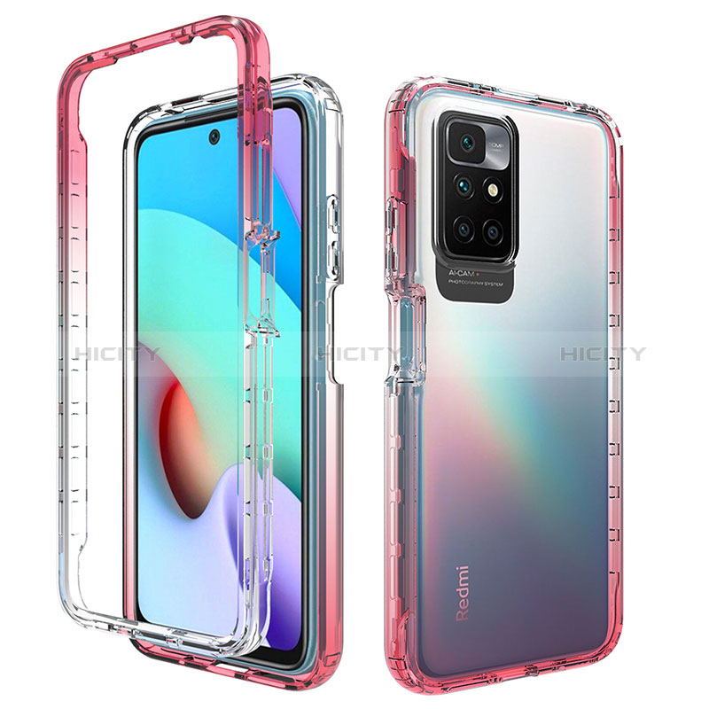 Funda Silicona Carcasa Ultrafina Transparente Goma Frontal y Trasera 360 Grados Gradiente para Xiaomi Redmi 10 4G