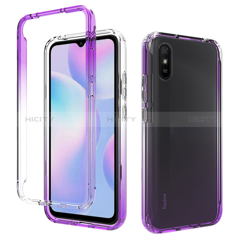 Funda Silicona Carcasa Ultrafina Transparente Goma Frontal y Trasera 360 Grados Gradiente para Xiaomi Redmi 9AT