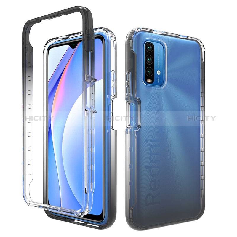 Funda Silicona Carcasa Ultrafina Transparente Goma Frontal y Trasera 360 Grados Gradiente para Xiaomi Redmi 9T 4G