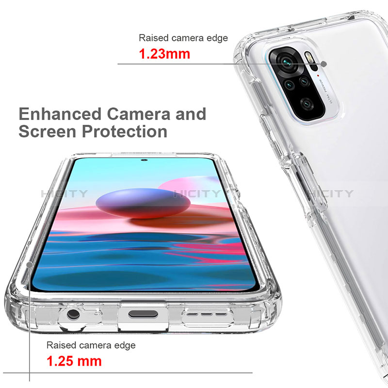Funda Silicona Carcasa Ultrafina Transparente Goma Frontal y Trasera 360 Grados Gradiente para Xiaomi Redmi Note 10 4G