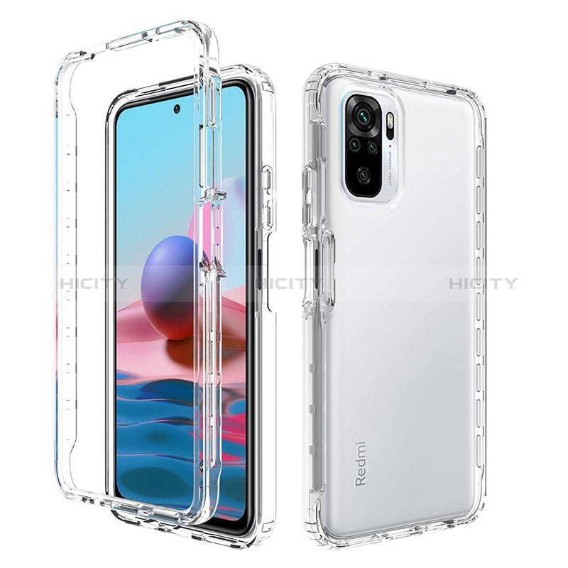 Funda Silicona Carcasa Ultrafina Transparente Goma Frontal y Trasera 360 Grados Gradiente para Xiaomi Redmi Note 10 4G