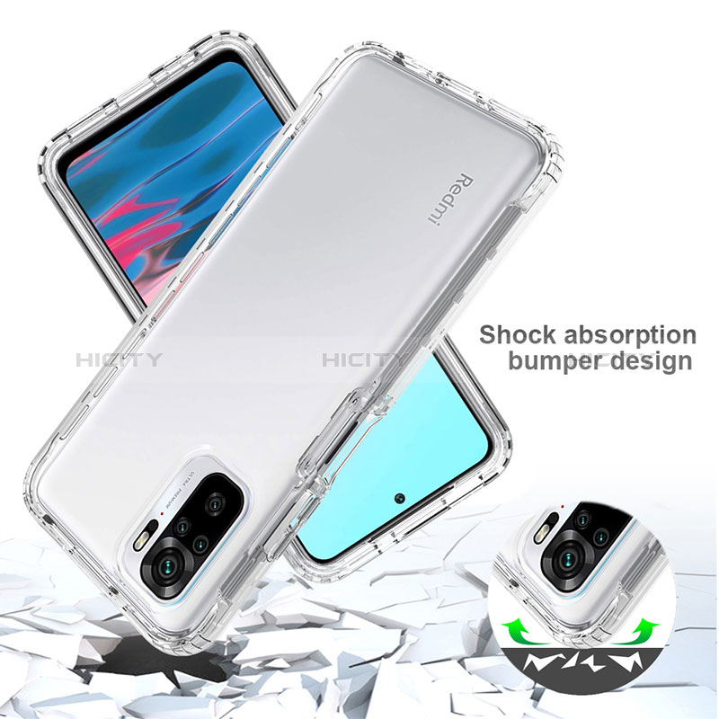 Funda Silicona Carcasa Ultrafina Transparente Goma Frontal y Trasera 360 Grados Gradiente para Xiaomi Redmi Note 10S 4G