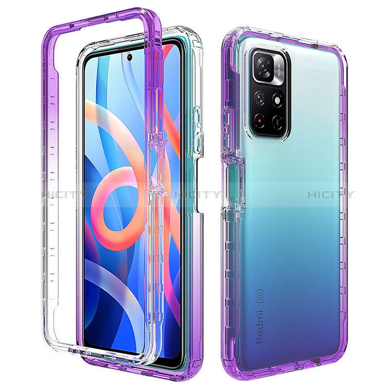 Funda Silicona Carcasa Ultrafina Transparente Goma Frontal y Trasera 360 Grados Gradiente para Xiaomi Redmi Note 11S 5G