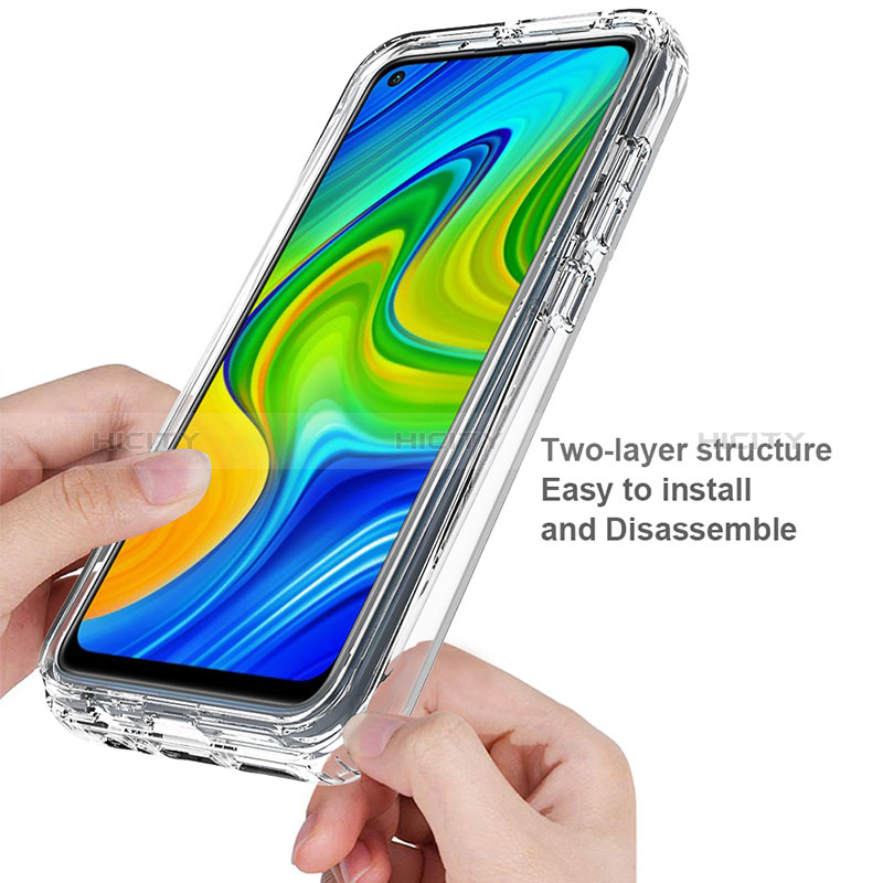 Funda Silicona Carcasa Ultrafina Transparente Goma Frontal y Trasera 360 Grados Gradiente para Xiaomi Redmi Note 9