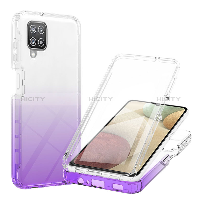 Funda Silicona Carcasa Ultrafina Transparente Goma Frontal y Trasera 360 Grados Gradiente YB1 para Samsung Galaxy A12 Nacho