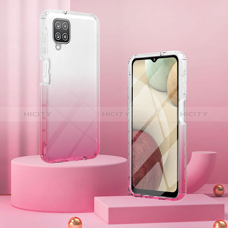 Funda Silicona Carcasa Ultrafina Transparente Goma Frontal y Trasera 360 Grados Gradiente YB1 para Samsung Galaxy A12 Nacho