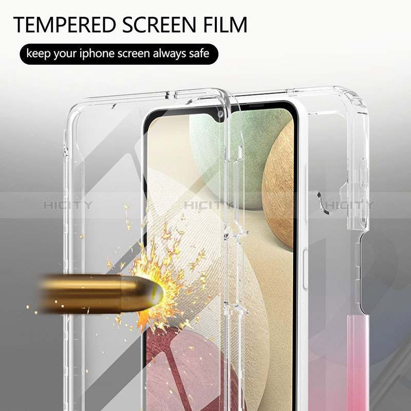 Funda Silicona Carcasa Ultrafina Transparente Goma Frontal y Trasera 360 Grados Gradiente YB1 para Samsung Galaxy F12