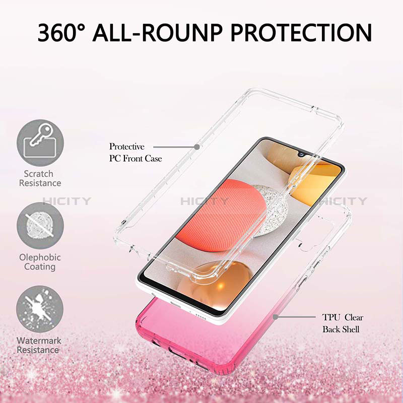 Funda Silicona Carcasa Ultrafina Transparente Goma Frontal y Trasera 360 Grados Gradiente YB2 para Samsung Galaxy A42 5G