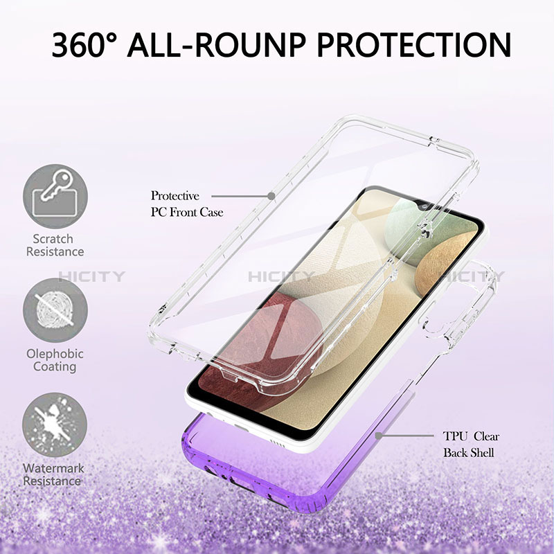 Funda Silicona Carcasa Ultrafina Transparente Goma Frontal y Trasera 360 Grados Gradiente YB2 para Samsung Galaxy M12