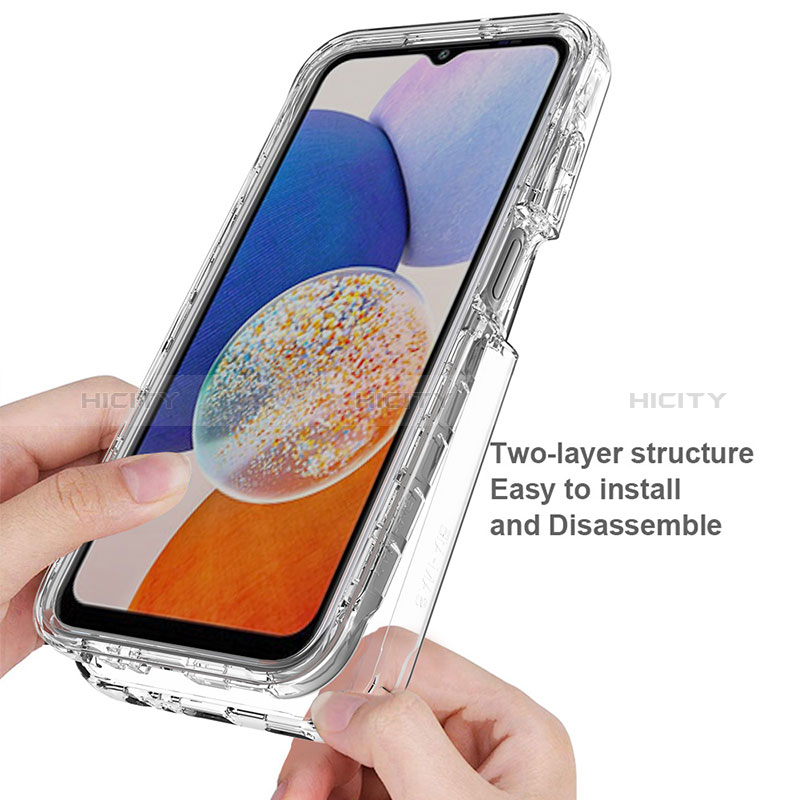 Funda Silicona Carcasa Ultrafina Transparente Goma Frontal y Trasera 360 Grados Gradiente ZJ1 para Samsung Galaxy A14 5G