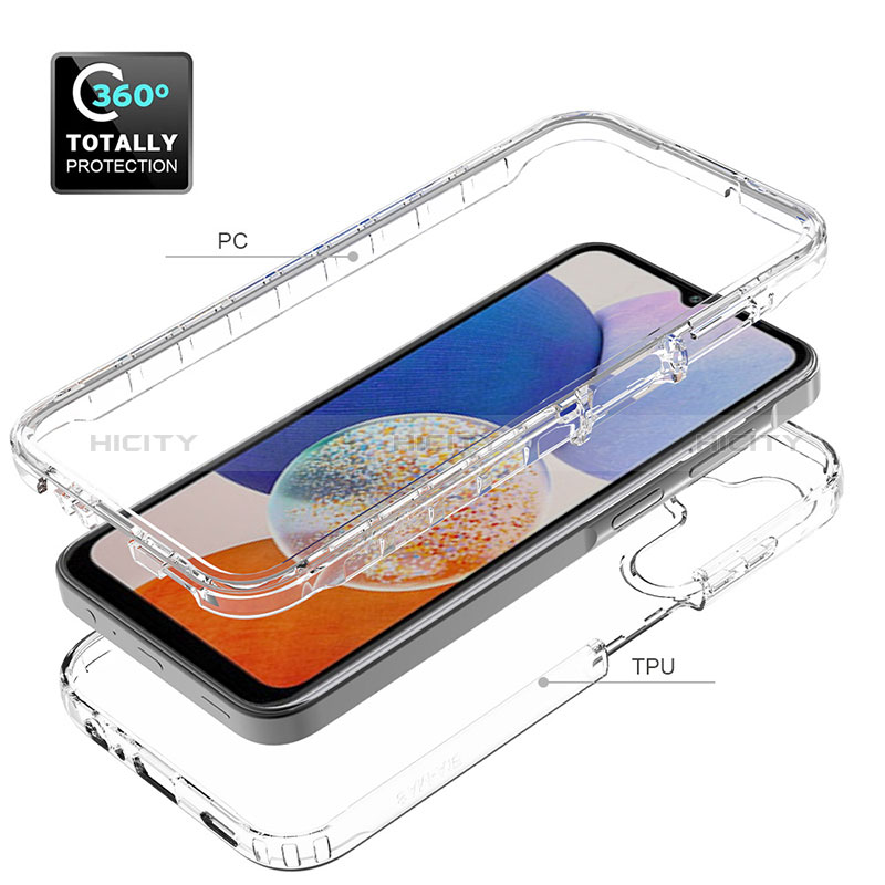 Funda Silicona Carcasa Ultrafina Transparente Goma Frontal y Trasera 360 Grados Gradiente ZJ1 para Samsung Galaxy A14 5G