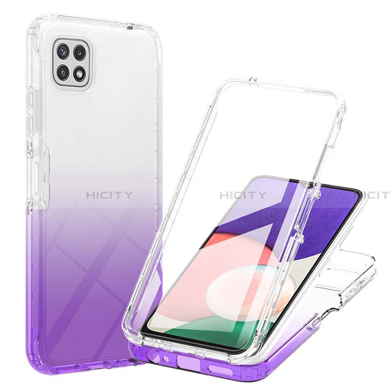 Funda Silicona Carcasa Ultrafina Transparente Goma Frontal y Trasera 360 Grados Gradiente ZJ1 para Samsung Galaxy A22 5G