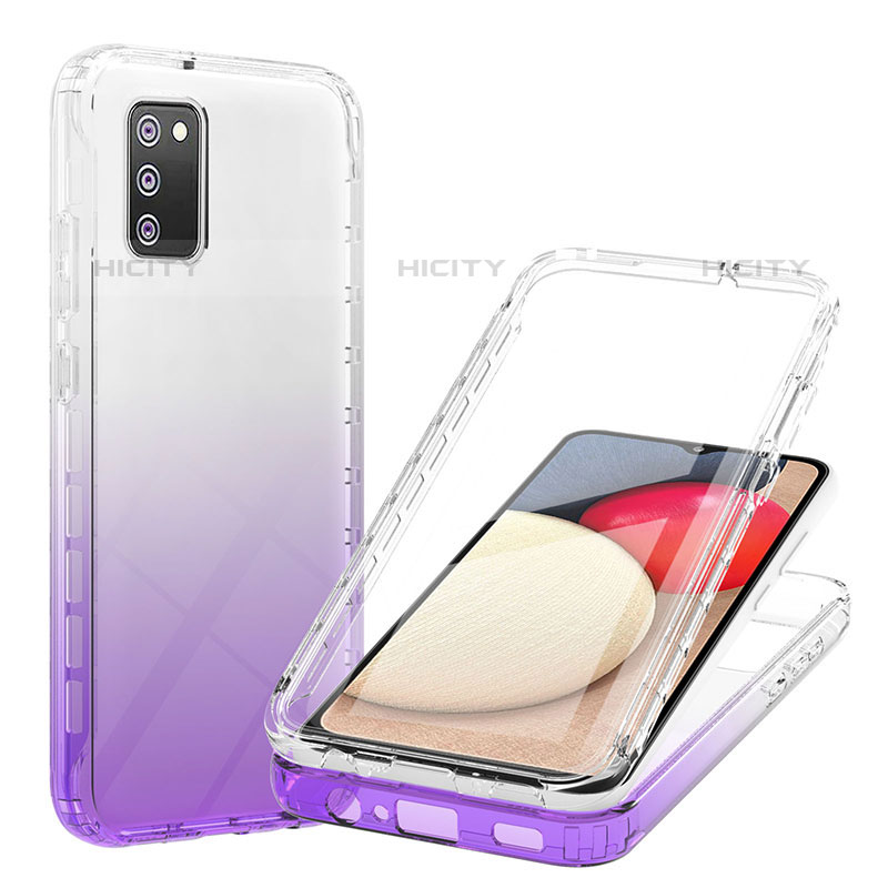 Funda Silicona Carcasa Ultrafina Transparente Goma Frontal y Trasera 360 Grados Gradiente ZJ1 para Samsung Galaxy M02s