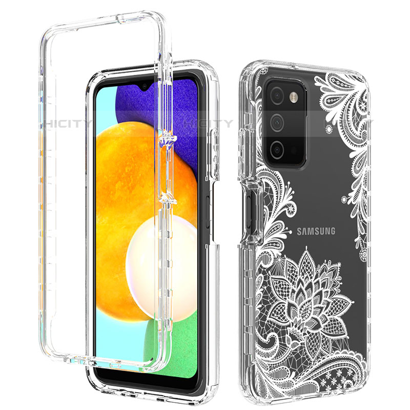 Funda Silicona Carcasa Ultrafina Transparente Goma Frontal y Trasera 360 Grados JX4 para Samsung Galaxy M02s