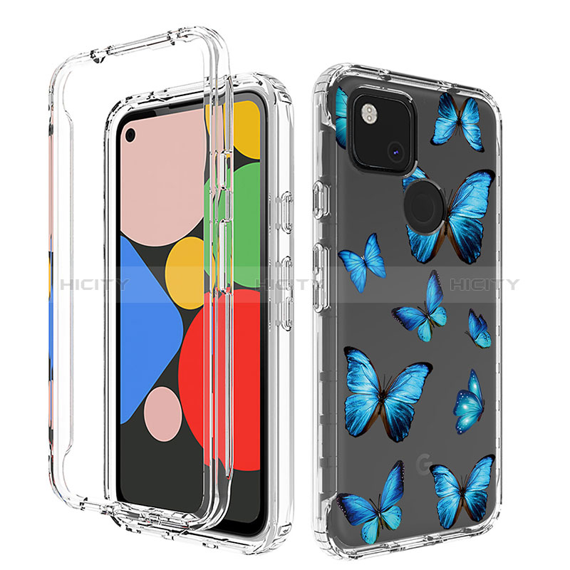 Funda Silicona Carcasa Ultrafina Transparente Goma Frontal y Trasera 360 Grados para Google Pixel 4a