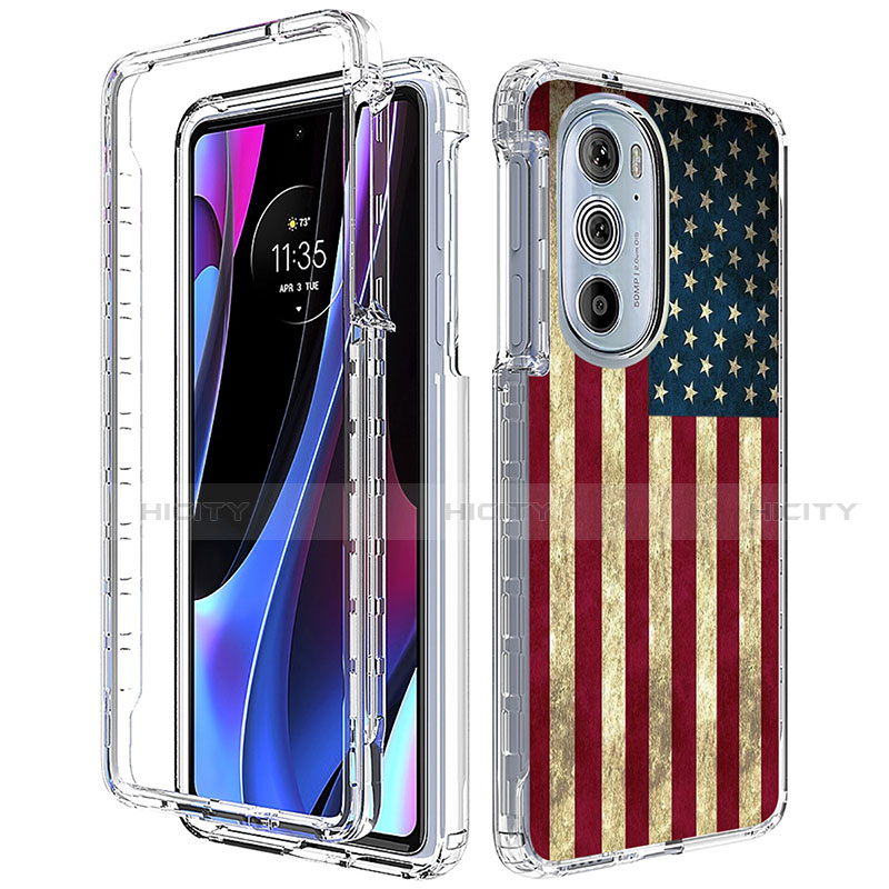 Funda Silicona Carcasa Ultrafina Transparente Goma Frontal y Trasera 360 Grados para Motorola Moto Edge 30 Pro 5G