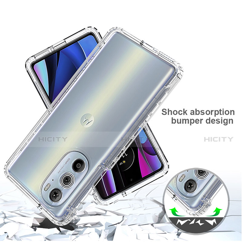 Funda Silicona Carcasa Ultrafina Transparente Goma Frontal y Trasera 360 Grados para Motorola Moto Edge 30 Pro 5G Claro