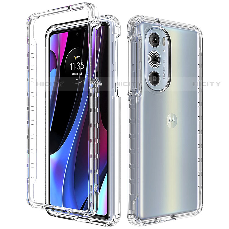 Funda Silicona Carcasa Ultrafina Transparente Goma Frontal y Trasera 360 Grados para Motorola Moto Edge Plus (2022) 5G Claro