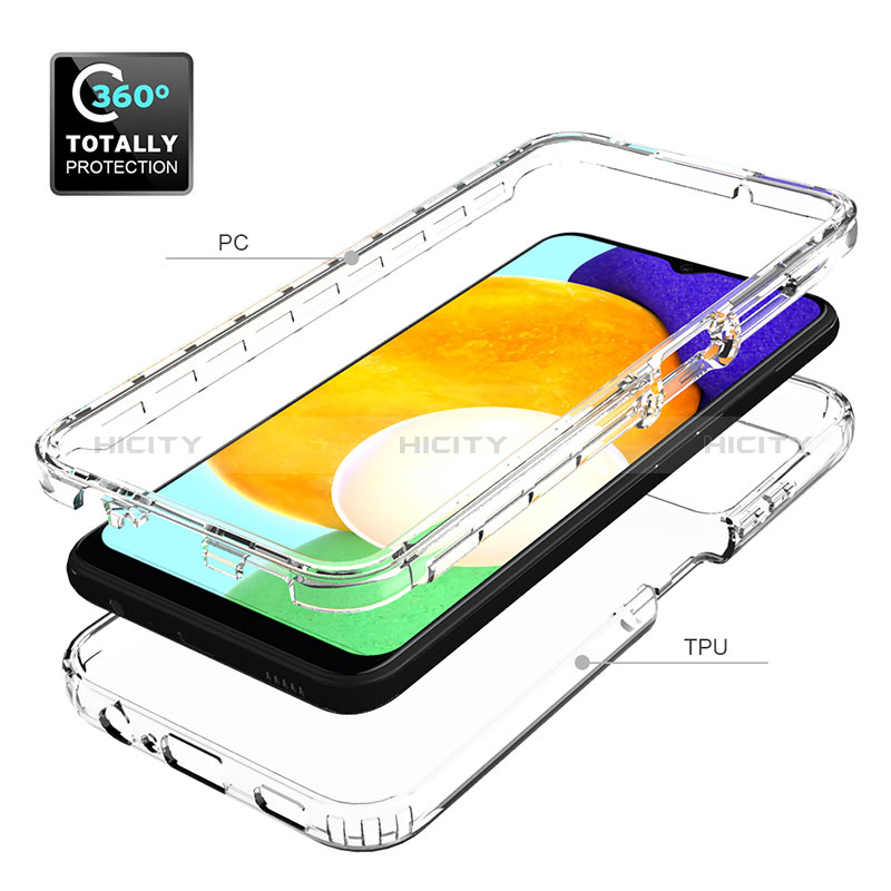Funda Silicona Carcasa Ultrafina Transparente Goma Frontal y Trasera 360 Grados para Samsung Galaxy A02s Claro