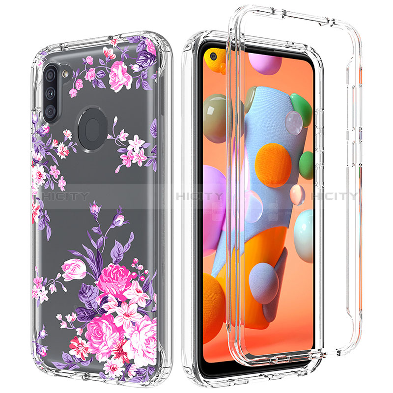 Funda Silicona Carcasa Ultrafina Transparente Goma Frontal y Trasera 360 Grados para Samsung Galaxy A11