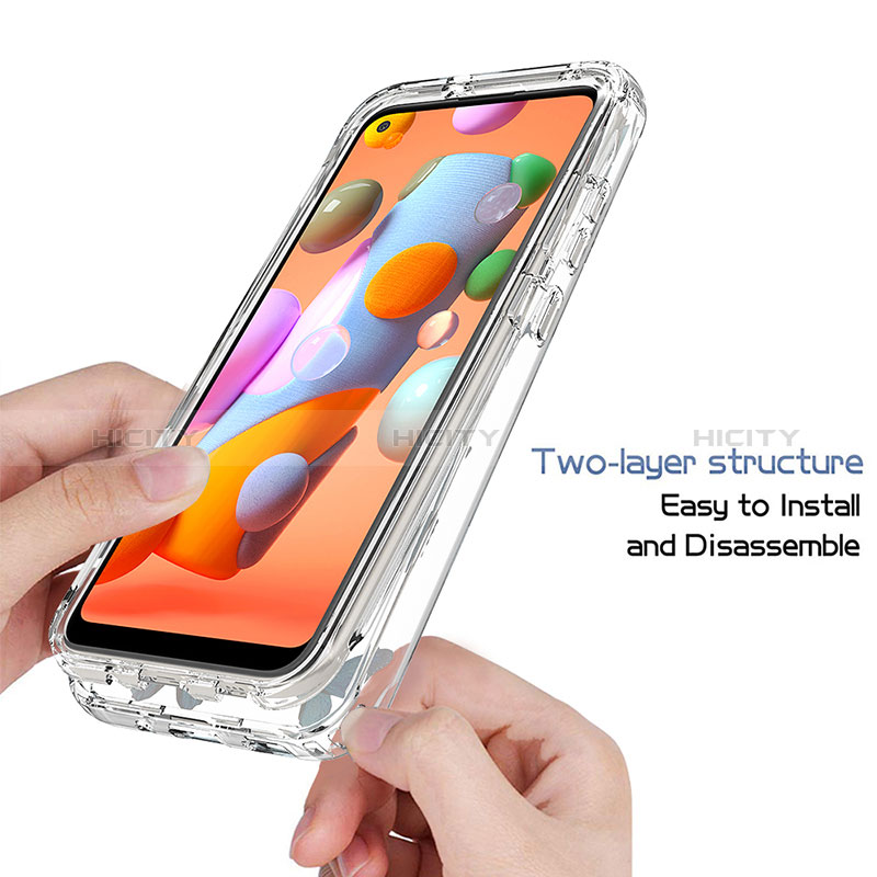 Funda Silicona Carcasa Ultrafina Transparente Goma Frontal y Trasera 360 Grados para Samsung Galaxy A11