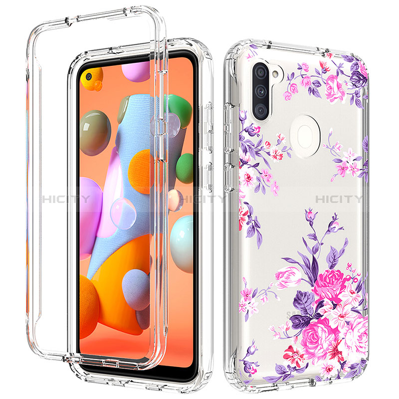 Funda Silicona Carcasa Ultrafina Transparente Goma Frontal y Trasera 360 Grados para Samsung Galaxy A11