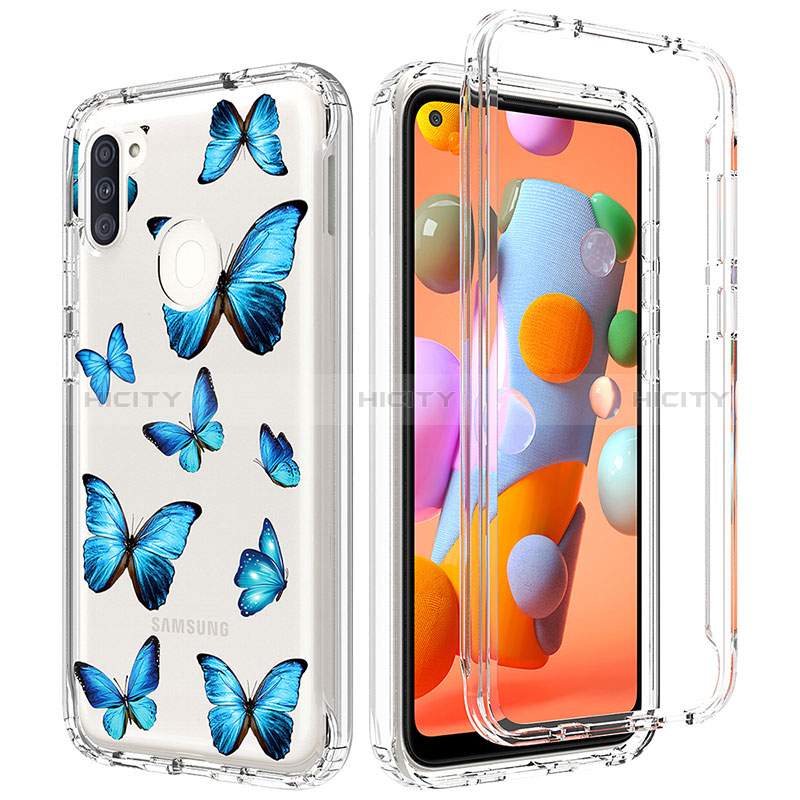 Funda Silicona Carcasa Ultrafina Transparente Goma Frontal y Trasera 360 Grados para Samsung Galaxy A11