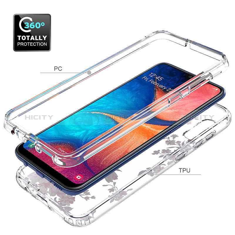 Funda Silicona Carcasa Ultrafina Transparente Goma Frontal y Trasera 360 Grados para Samsung Galaxy A20