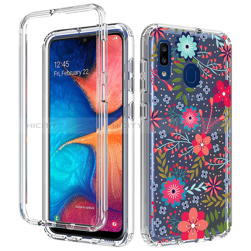 Funda Silicona Carcasa Ultrafina Transparente Goma Frontal y Trasera 360 Grados para Samsung Galaxy A30