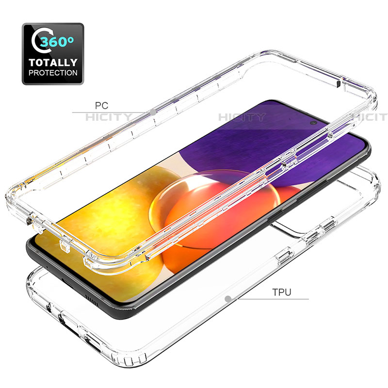 Funda Silicona Carcasa Ultrafina Transparente Goma Frontal y Trasera 360 Grados para Samsung Galaxy A82 5G Claro