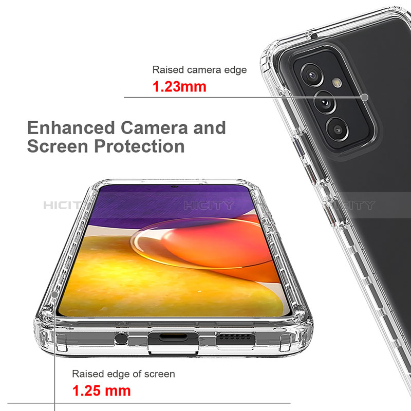Funda Silicona Carcasa Ultrafina Transparente Goma Frontal y Trasera 360 Grados para Samsung Galaxy Quantum2 5G Claro