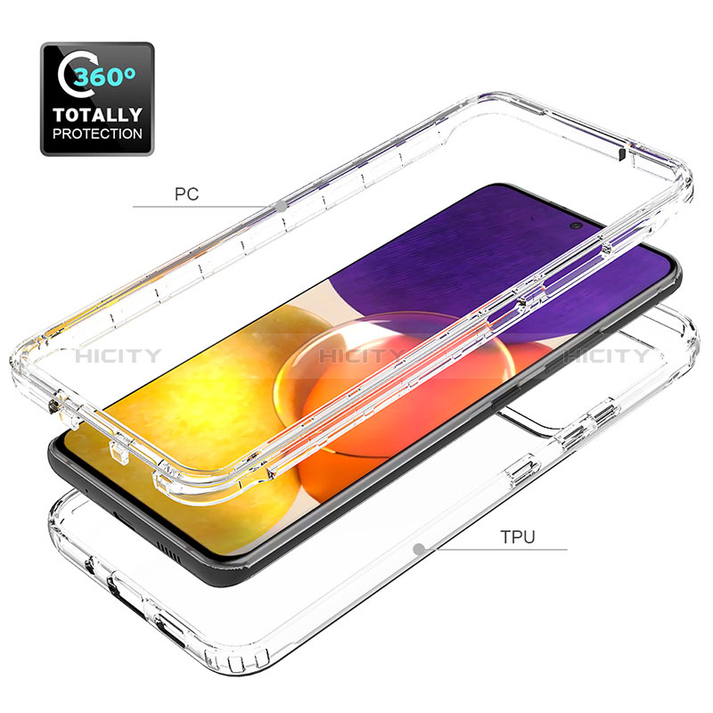 Funda Silicona Carcasa Ultrafina Transparente Goma Frontal y Trasera 360 Grados para Samsung Galaxy Quantum2 5G Claro