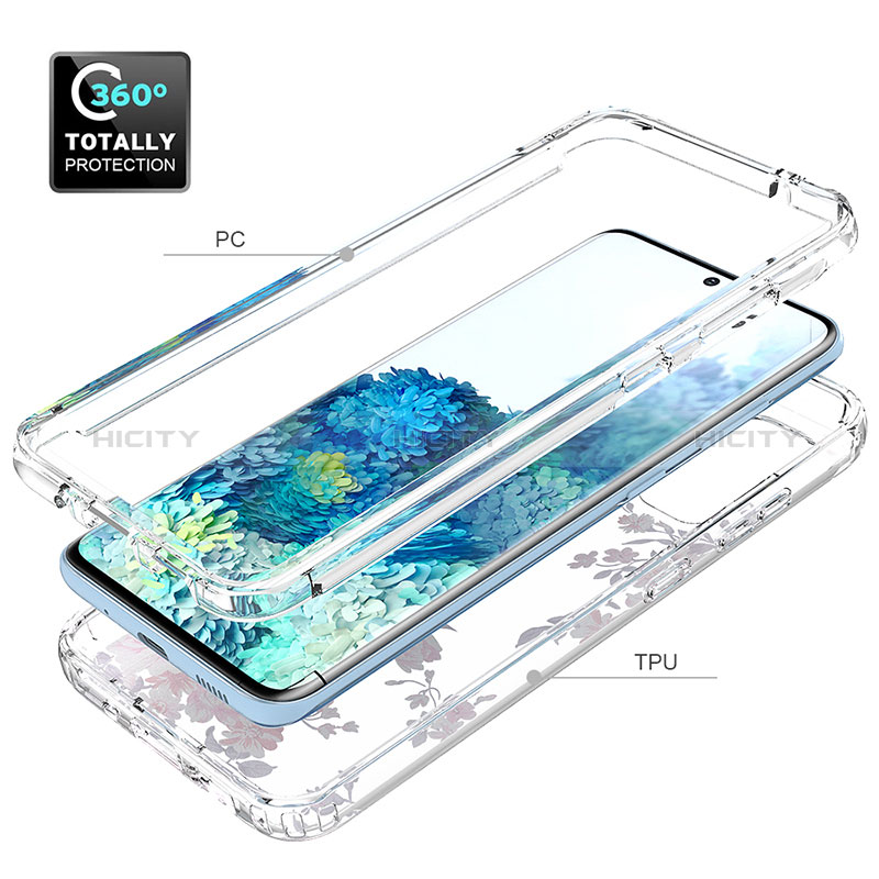 Funda Silicona Carcasa Ultrafina Transparente Goma Frontal y Trasera 360 Grados para Samsung Galaxy S20