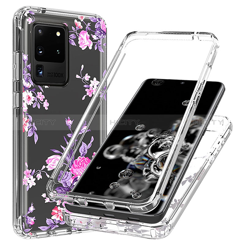 Funda Silicona Carcasa Ultrafina Transparente Goma Frontal y Trasera 360 Grados para Samsung Galaxy S20 Ultra 5G