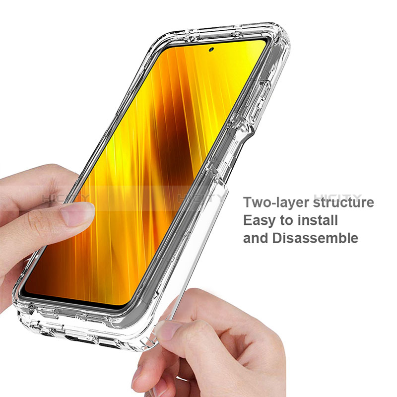 Funda Silicona Carcasa Ultrafina Transparente Goma Frontal y Trasera 360 Grados para Xiaomi Poco X3 NFC Claro