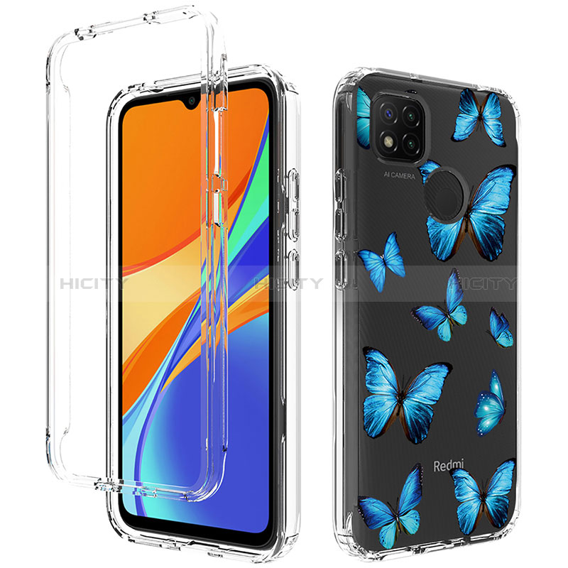 Funda Silicona Carcasa Ultrafina Transparente Goma Frontal y Trasera 360 Grados para Xiaomi Redmi 9 India